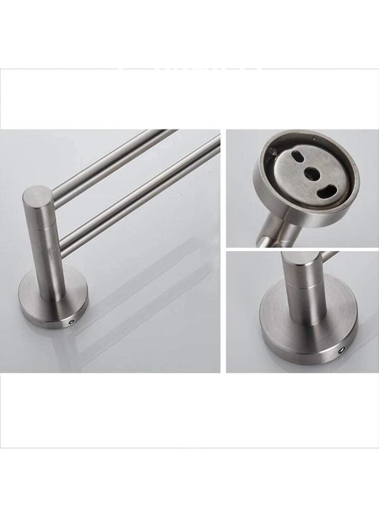Towel Shelf Multi-Function Towel Rack Stainless Steel Towel Storage Wall Mounted Bath Towel Rail, Single Towel Bar for Bathroom  - Image 4
