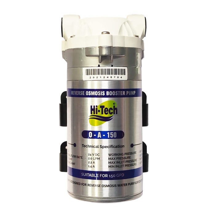 OA-150 RO BOOSTER PUMP COMPATIBLE WITH ALL STORAGE TYPE RO'S, UNIVERSAL TYPE MOTOR, 1 YEAR WARRANTY