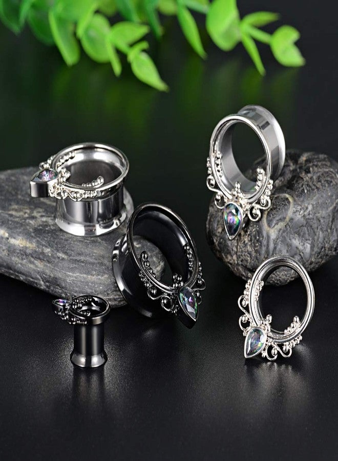 COOEAR 1 Pair Surgical Steel Ear Gauges Double Flared Seashell Ear Tunnels and Plugs Earrings Stretcher. - Image 5