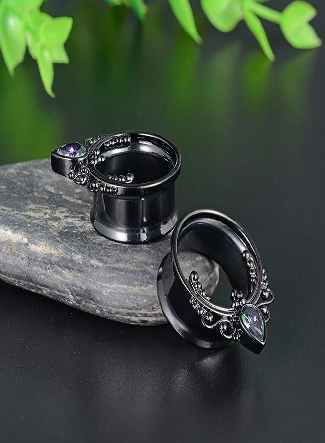 COOEAR 1 Pair Surgical Steel Ear Gauges Double Flared Seashell Ear Tunnels and Plugs Earrings Stretcher. - Image 3
