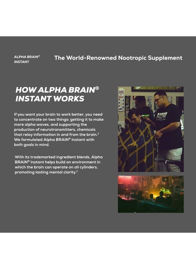 Onnit - Alpha Brain Instant - Ruby Grapefruit Flavor - Nootropic Brain Booster Memory Supplement - Brain Support for Focus, Energy & Clarity - Alpha GPC Choline, Cats Claw, L-Theanine, Bacopa - 30ct - Image 1
