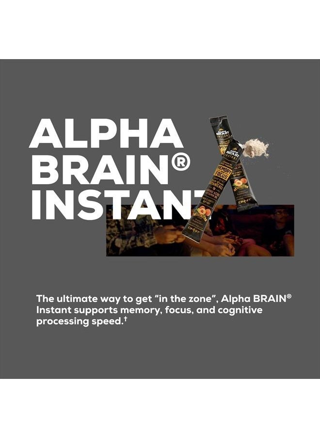 Onnit - Alpha Brain Instant - Ruby Grapefruit Flavor - Nootropic Brain Booster Memory Supplement - Brain Support for Focus, Energy & Clarity - Alpha GPC Choline, Cats Claw, L-Theanine, Bacopa - 30ct - Image 1