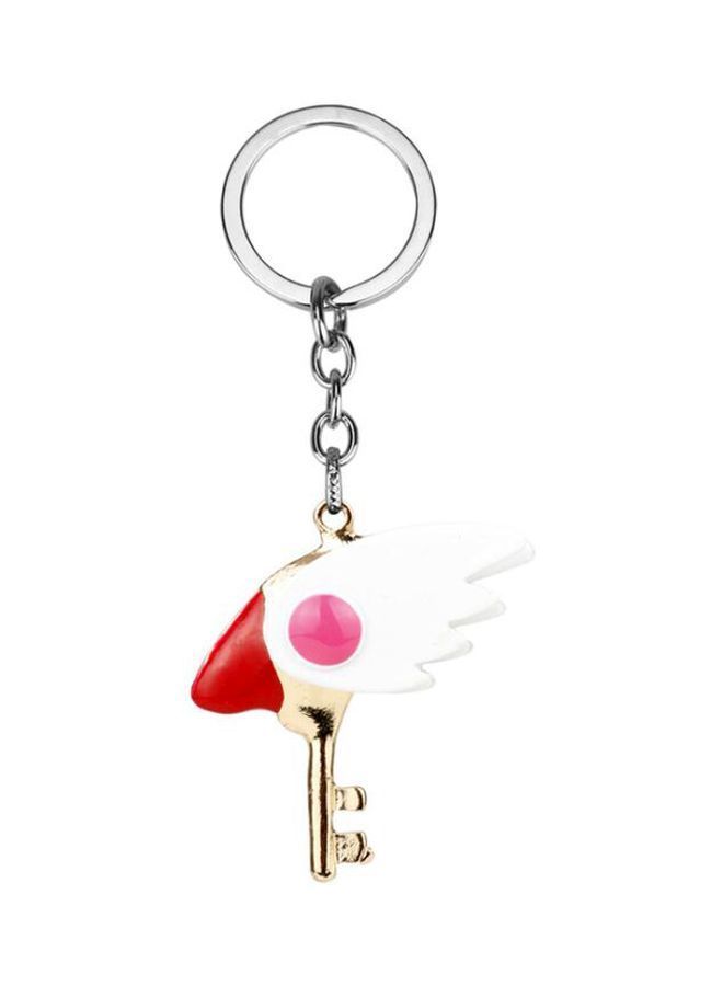 NIBEMINENT Saku Card Capto Sign Keychain Ring White/Red/Silver 