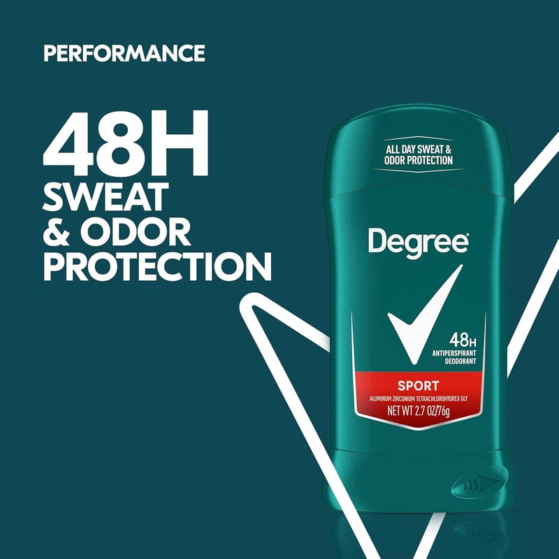 Degree Men Sport Antiperspirant Deodorant - 48-Hour Sweat and Odor Protection, 2.7 oz, Pack of 6 - Image 4