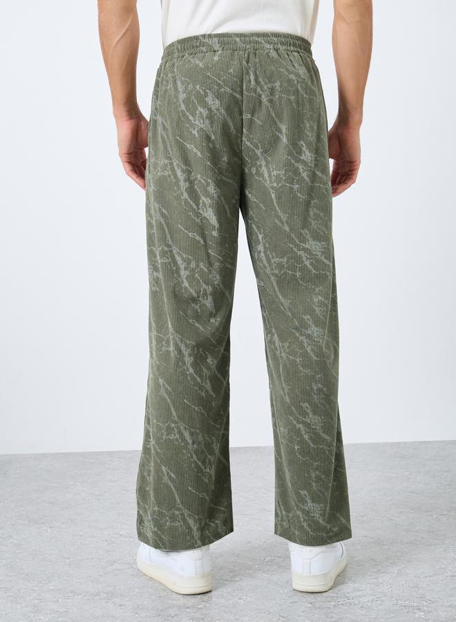 Styli Men Wide Leg Baggy Pants with Drawcord Waist - Image 4