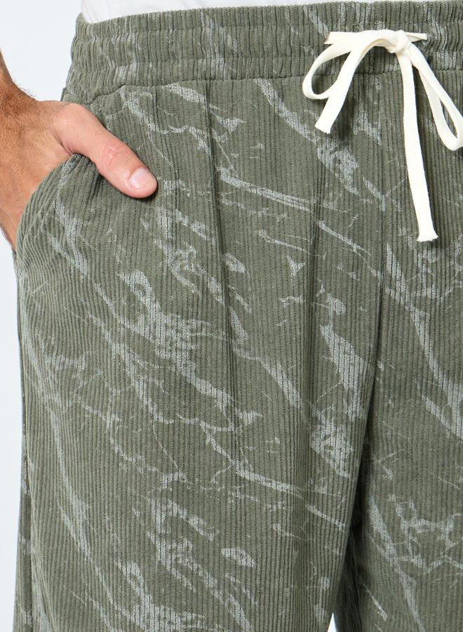 Styli Men Wide Leg Baggy Pants with Drawcord Waist - Image 3