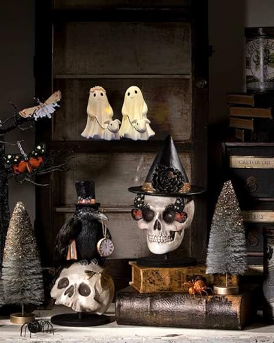 RWSEFK Display Statue Nightlight Ghost Walking Dog, Warm Lighted Indoor Figurine Lamps, Halloween Decors Spooky Dog Light, Cute Decorations for Party, Home, Bedroom, Shelf, Table Centerpiece (Girl) - Image 5