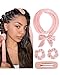 Yanibest Heatless Hair Curler, No Heat Hair Curlers to Sleep in, Super Soft Ribbon Wrap for Long Hair, Overnight Heatless Curling Set with Scrunchies and Clip, for All Hair types(Pink) - Image 2