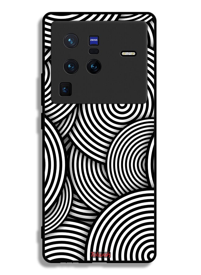Tolwak Vivo X80 Pro Protective Case Cover Circles Illusion Pattern - Image 2