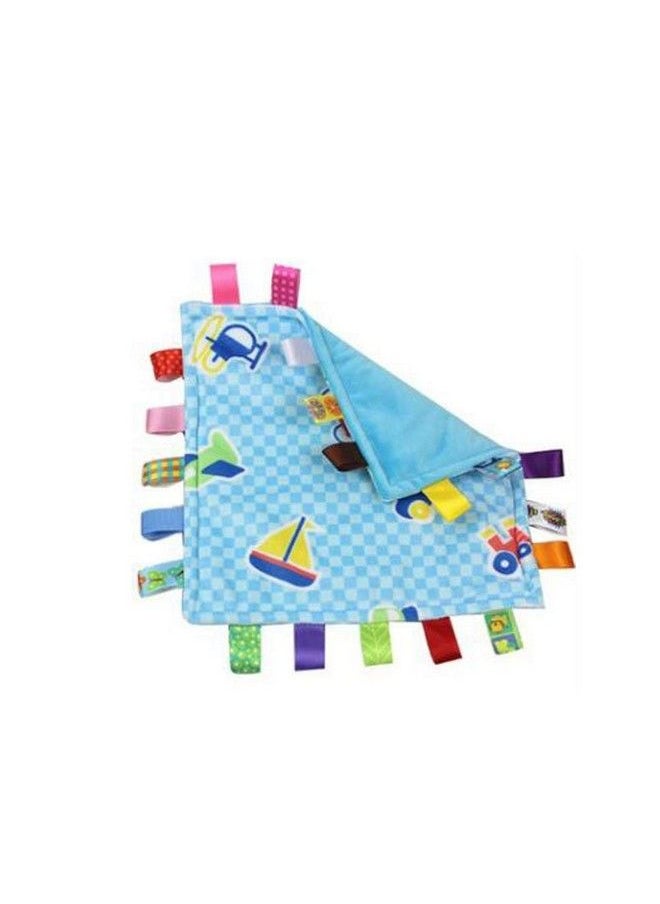 G-Tree Baby Boy Tag Security Blanket Plush Security Comforter Tag Blankets Soft Security Blanket Shower Gift For Baby  - Image 2