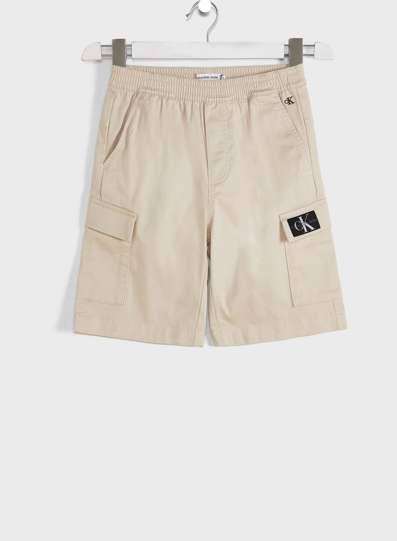 Calvin Klein Jeans Kids Logo Cargo Shorts