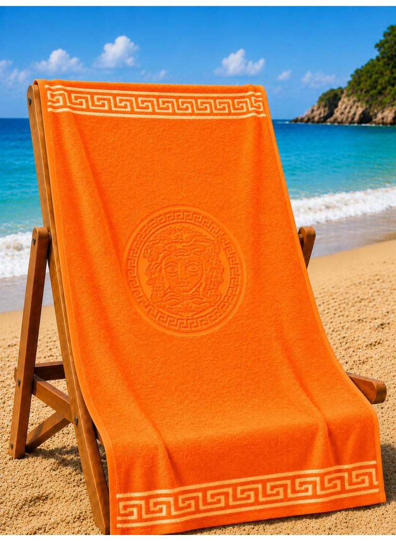 Large cotton beach towel, 90x165 cm - Image 1
