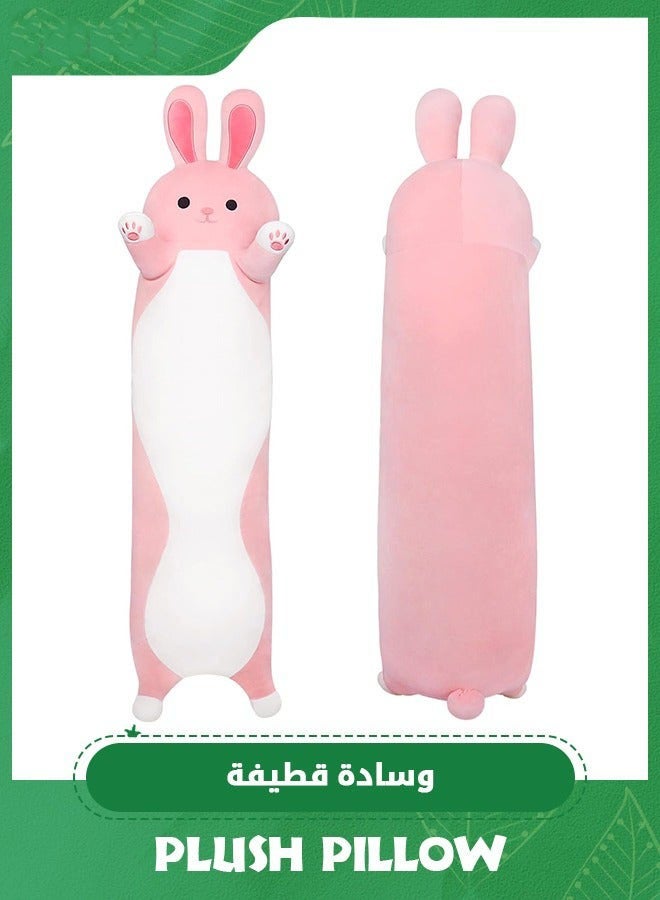 دوركو وسادة قطيفة بشكل أرنب 75 سم، حيوانات محشوة بشكل أرنب، وسادة إسفنجية طويلة، وسادة معانقة للنوم، وسادة جسم كوني عملاقة، هدايا محببة، لعبة حيوانات محشوة - Image 1