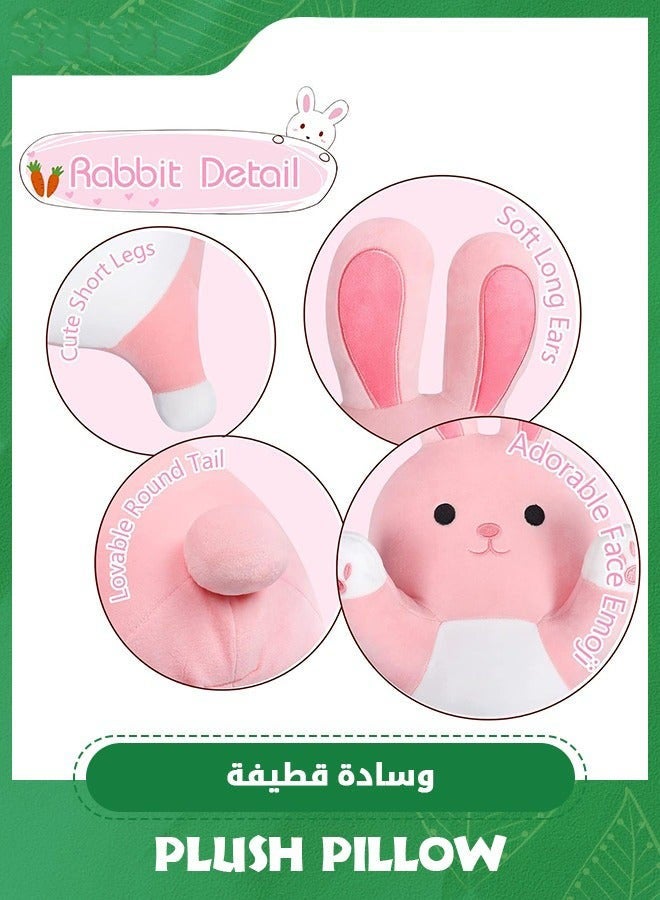 دوركو وسادة قطيفة بشكل أرنب 75 سم، حيوانات محشوة بشكل أرنب، وسادة إسفنجية طويلة، وسادة معانقة للنوم، وسادة جسم كوني عملاقة، هدايا محببة، لعبة حيوانات محشوة - Image 3