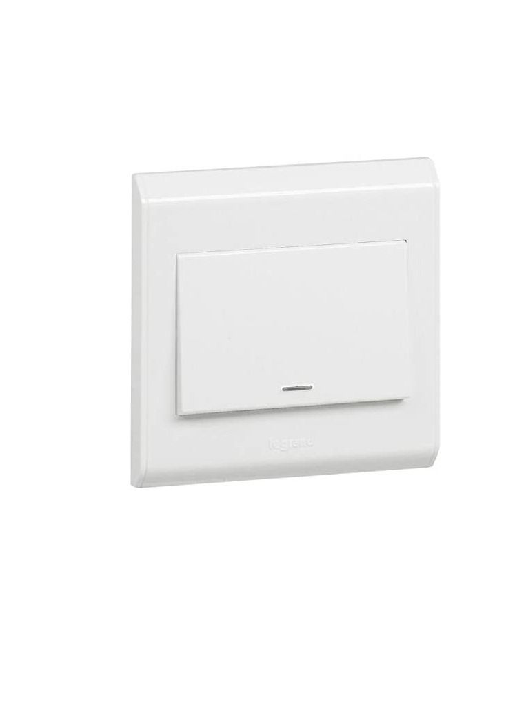 ليجراند مفتاح ليجراند سينيرجي أبيض مزدوج القطب 1Gang 1way مع مؤشر الطاقة ووصلة الأرض (20 أمبير 250 فولت - 617071) - Image 2