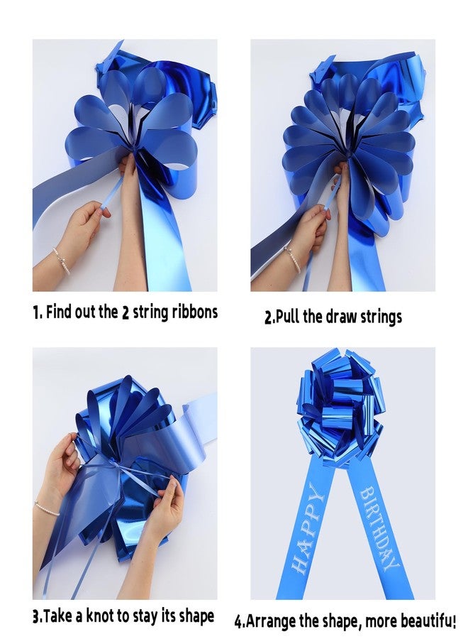 HCHENBOW Happy Birthday 14 Inch Big Bow,1Pcs Big Bow for Present,Big Gift Bow for Appliances,Bikes,Table Decorations and Party Events Decoration(dark blue) - Image 3