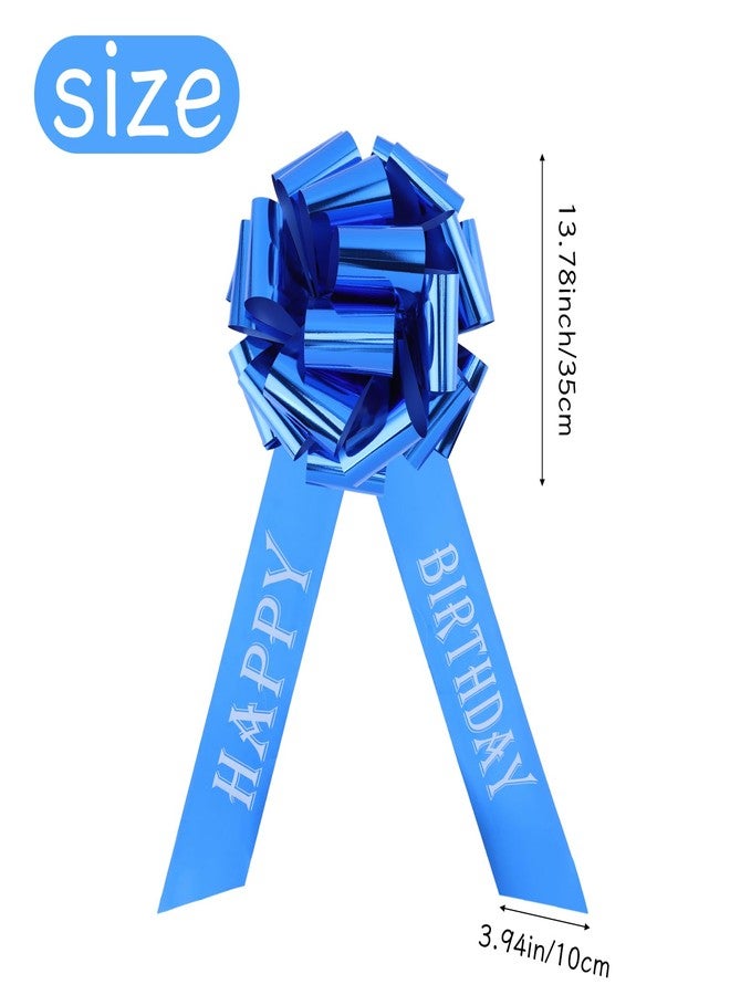 HCHENBOW Happy Birthday 14 Inch Big Bow,1Pcs Big Bow for Present,Big Gift Bow for Appliances,Bikes,Table Decorations and Party Events Decoration(dark blue) - Image 2