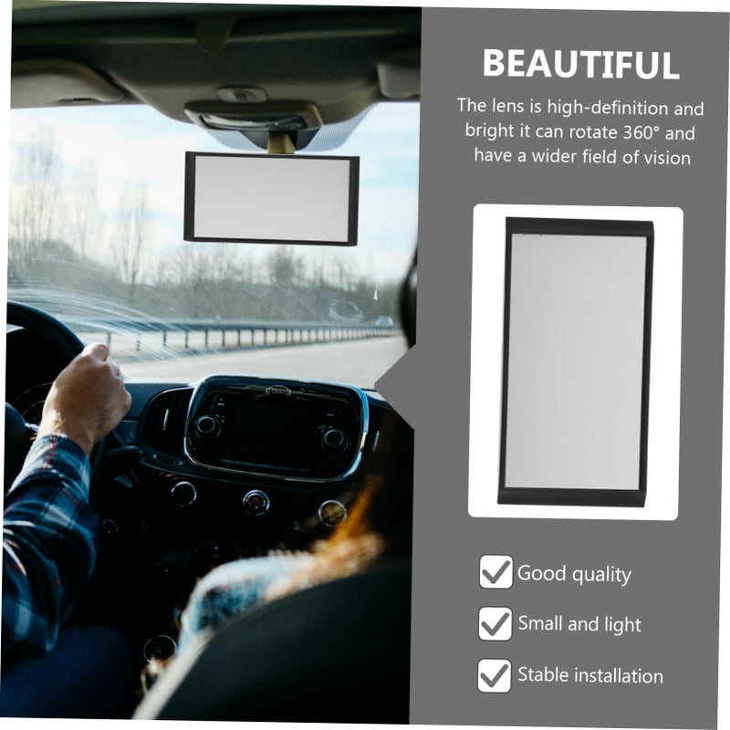 2Pcs Universal Car Backseat Safety Rearview Mirror Wide Angle Seat Headrest Mount - Image 3