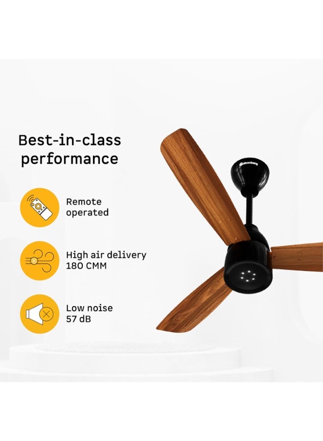 atomberg Renesa Enzel 900mm Newly Launched BLDC Ceiling Fan with Remote | BEE 5 star |High Air Delivery | LED Speed Indicator| Low Noise | Sleek Design |Power Saving| 3 Year Warranty | Honey Maplewood - Image 4