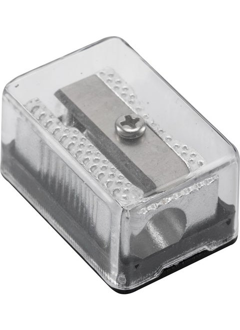 | Metal Pencil Sharpener Set, Long-Lasting Steel Blade Spare Easy Grip Surface Pencil Sharpener Set, Angular