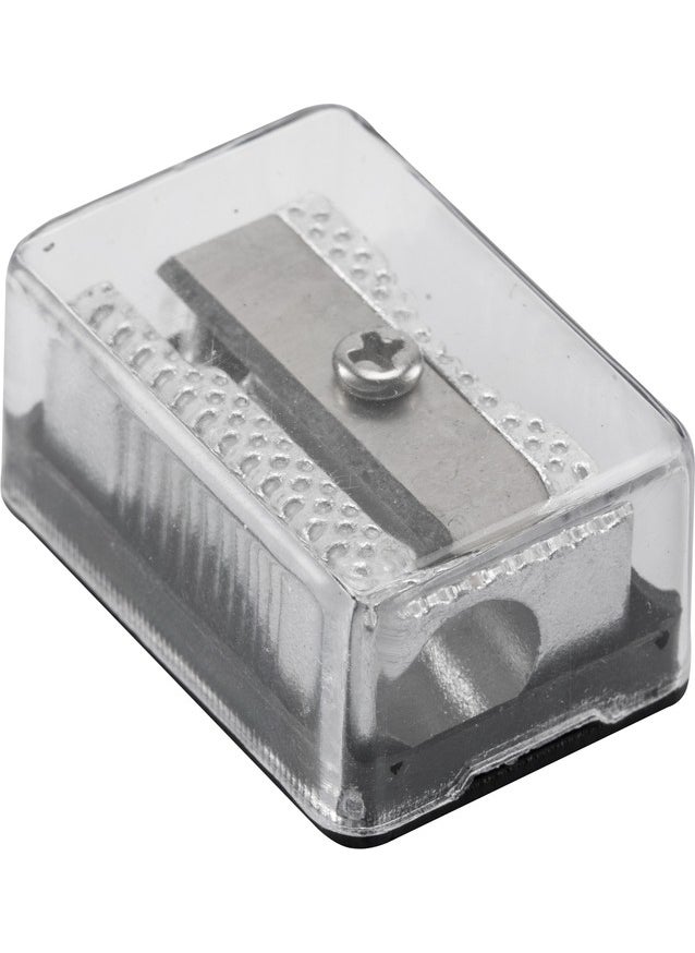 | Metal Pencil Sharpener Set, Long-Lasting Steel Blade Spare Easy Grip Surface Pencil Sharpener Set, Angular