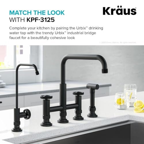 KRAUS Urbix 100% Lead-Free Kitchen Water Filter Faucet in Matte Black, FF-101MB - Image 4