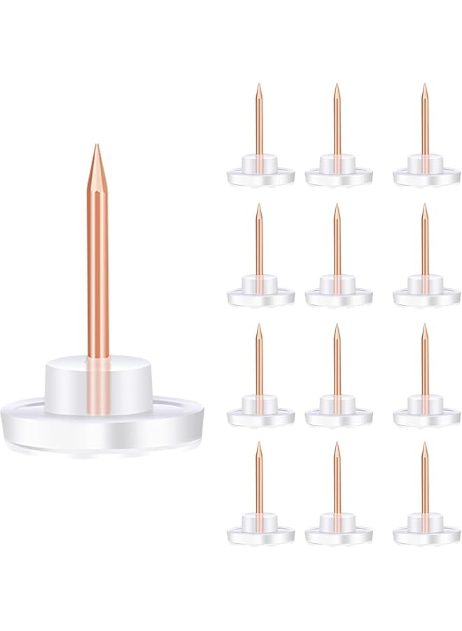 erorex Rose Gold 120 Count Push Pins Clear Thumb Tacks With Golden Steel Point And Plastic Head Modern Style For Walls Bulletin Boards Cork Boards - Image 1