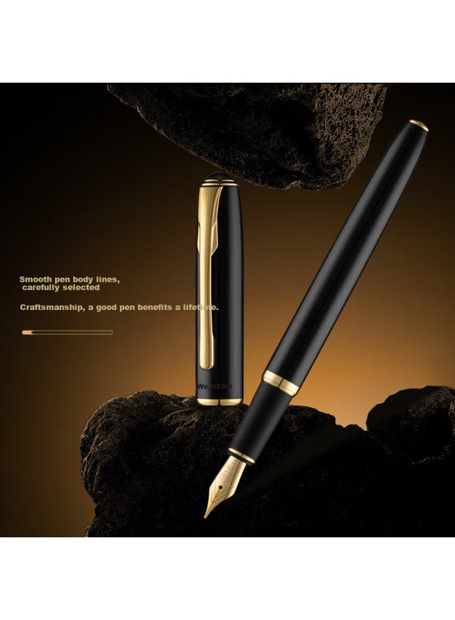 Hero Fountain Pen Three-piece Set, Signature Pen, Student Birthday Gift, Ink Elegant Collection Blue Gift Box - Image 1