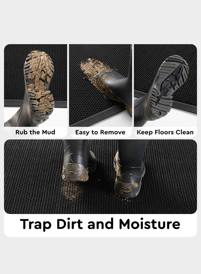 شبيلي حصيرة باب أمامي، دواسات باب، سجادة، بساط أرضي، حصيرة مدخل، مصنوعة من مواد مركّبة بشبكة تلتقط الأوساخ، سهلة التنظيف، عالية المرونة وتمنح إحساساً مريحاً للقدم، مناسبة للمداخل والمطاعم والمتاجر والمنازل - Image 4