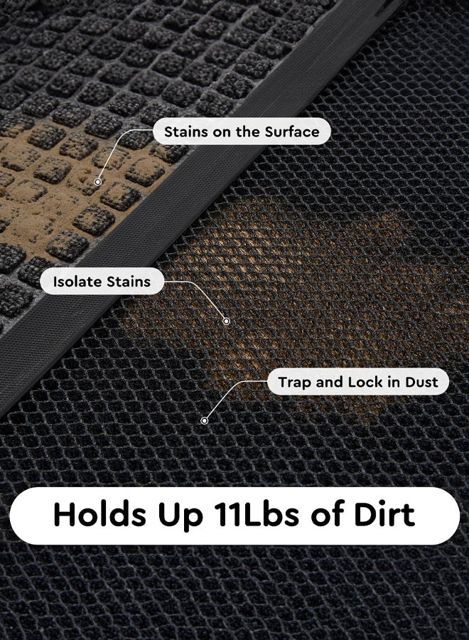 شبيلي حصيرة باب أمامي، دواسات باب، سجادة، بساط أرضي، حصيرة مدخل، مصنوعة من مواد مركّبة بشبكة تلتقط الأوساخ، سهلة التنظيف، عالية المرونة وتمنح إحساساً مريحاً للقدم، مناسبة للمداخل والمطاعم والمتاجر والمنازل - Image 2