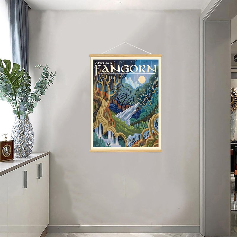 Meksular Middle Earth Landscape Wall Art Prints Canvas PaintingFantasy Posters, Wall Pictures, For Travel Gift, Canvas Art with Frames, For Office Home Decor Bedroom Living Room Wall Decor.ï¼ˆ16L" x 12W"ï¼‰ - Image 3
