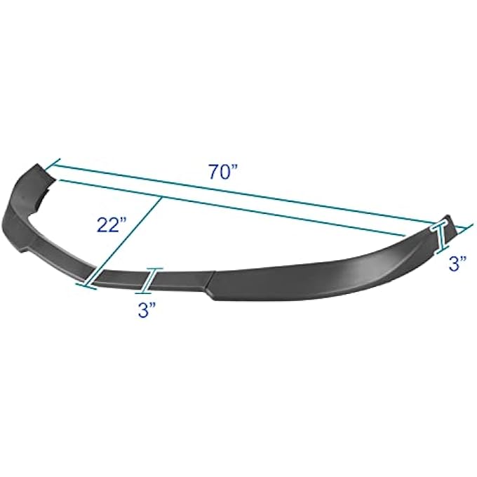 Spec-D Tuning Black Front Bumper Lip Compatible with Chevrolet Chevy Camaro V6 2010-2013 - Image 3