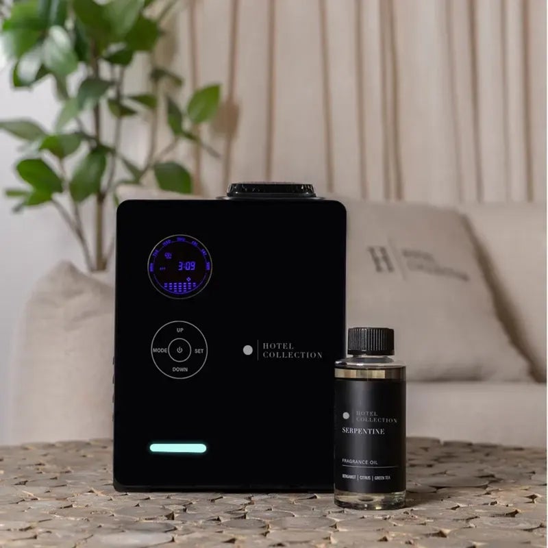 Hotel Collection Penthouse Scent Diffuser Advanced Atomization Technology, Programmable Timer, Secure Fragrance Lock, Waterless and Heatless, Cold Air Diffusion Built-in Fan Safe for Everyone 1,200 sq ft - Black - Image 3