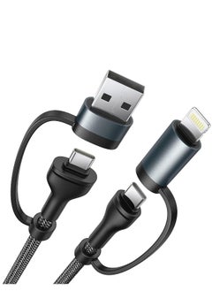 USB C Lightning Adapter Cable, USB C to USB C Adapter 60W PD [Fast Charging & Data Sync] 4 in 1 Multi Charger Cord for iPhone 14 13 12,MacBook Pro 2023 iPad Mini 6/Pro,Samsung Galaxy S22 S21 S20