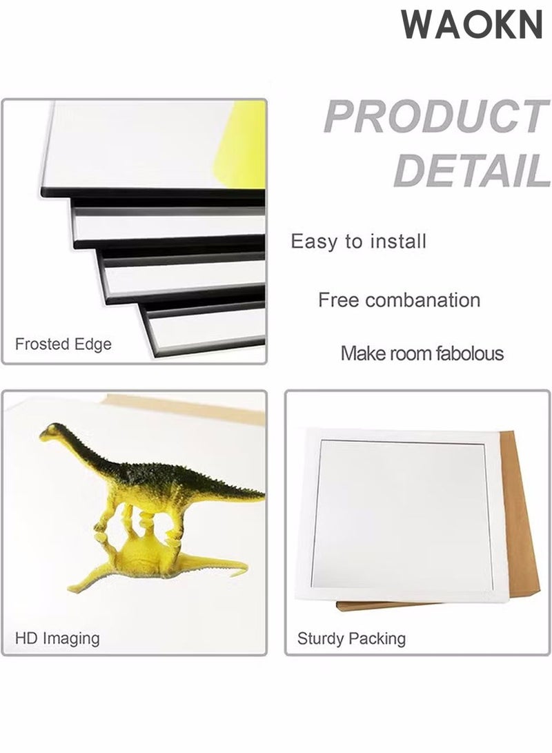 دبليو أيه أو كي أن بلاطات ملصقات حائط ثلاثية الأبعاد، طقم مرايا حائطية بدون إطار، مرآة مكياج، بلاط مرايا حائطية أكريليك غير قابل للكسر، مرآة حائطية كاملة الطول، ٢٠ سم × ٨ قطع، مرآة بلاستيكية مرنة، بلاط مرايا كامل الجسم، مناسبة لغرف النوم، الصالة الرياضية المنزلية، ديكورات الحائط. - Image 2