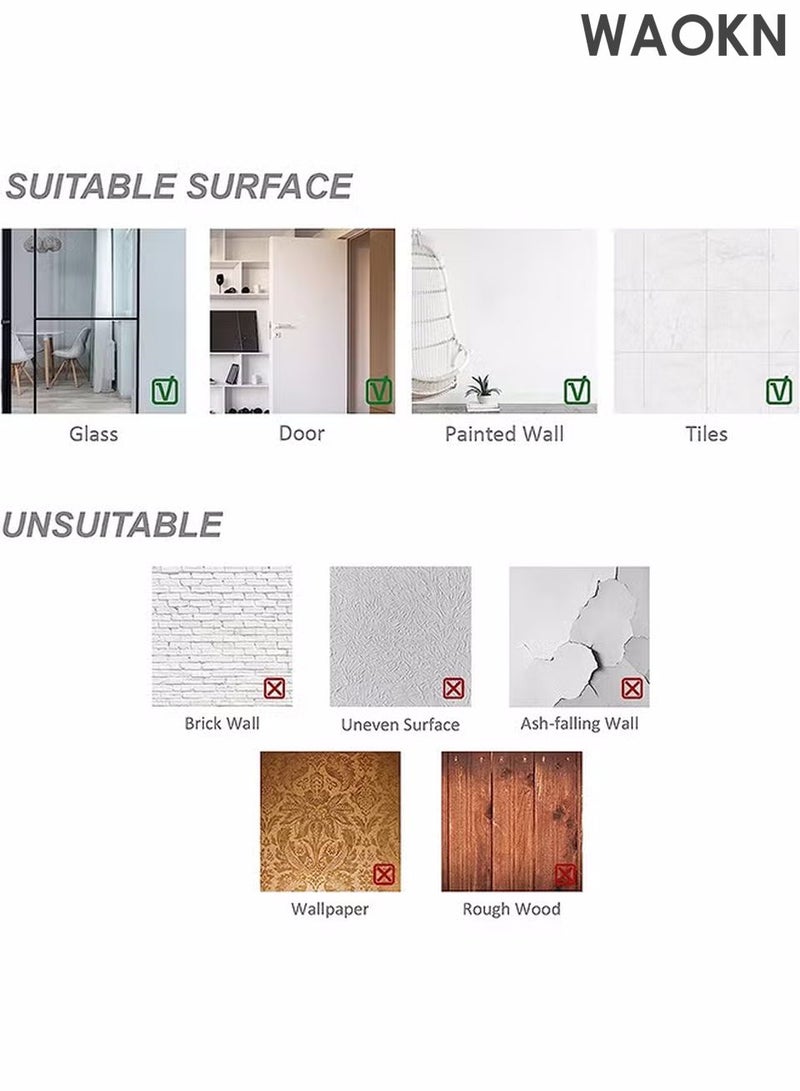 دبليو أيه أو كي أن بلاطات ملصقات حائط ثلاثية الأبعاد، طقم مرايا حائطية بدون إطار، مرآة مكياج، بلاط مرايا حائطية أكريليك غير قابل للكسر، مرآة حائطية كاملة الطول، ٢٠ سم × ٨ قطع، مرآة بلاستيكية مرنة، بلاط مرايا كامل الجسم، مناسبة لغرف النوم، الصالة الرياضية المنزلية، ديكورات الحائط. - Image 5