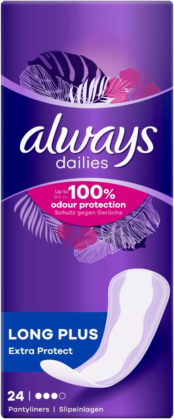 Always Dailies Pantyliners Long Plus 24 Liners - Image 1