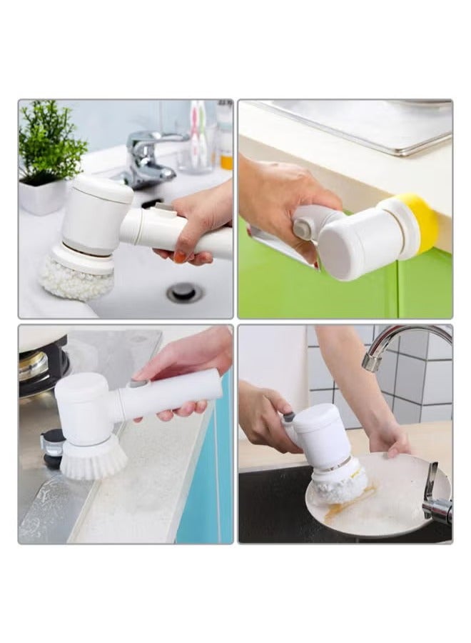 شوبي 1   Electric Spin Scrubber , Electric Cleaning Brush with 3 Brush Heads,Bathroom Rechargeable Scrub Brush,Shower Scrubber for Cleaning丨Wall/Bathtub/Toilet/Window/Kitchen/Sink/Dish/Grout 