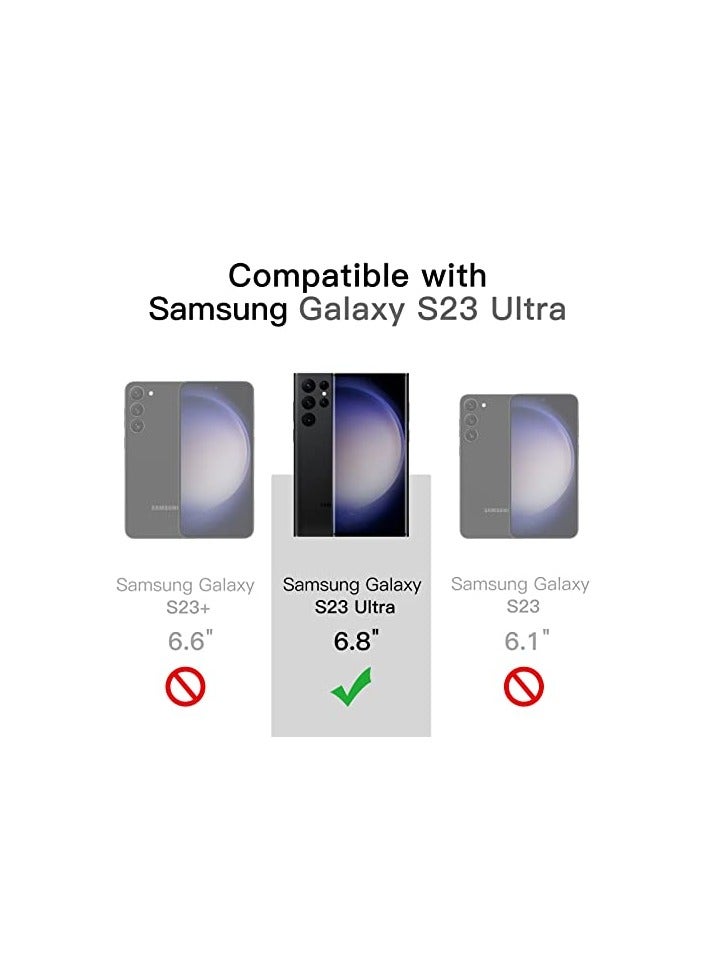 جي تيك حافظة JETech غير لامعة لهاتف Samsung Galaxy S23 Ultra 5G مقاس 6.8 بوصة، غطاء هاتف نحيف واقٍ خلفي شفاف، مضاد لبصمات الأصابع (أسود) - Image 5