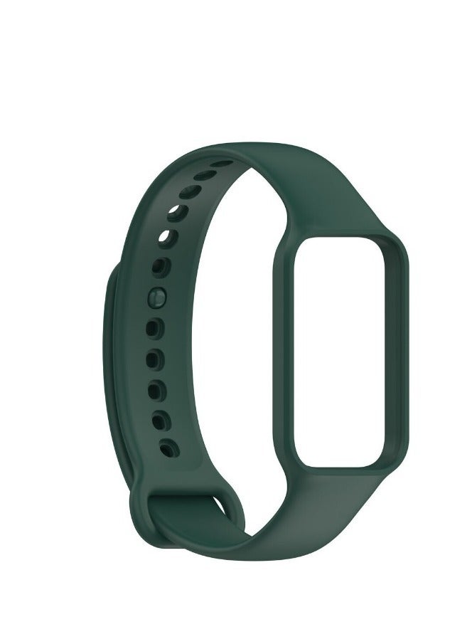 Silicone Replacement Band Compatible With Xiaomi Smart Band 8 Active (Green) - Image 1