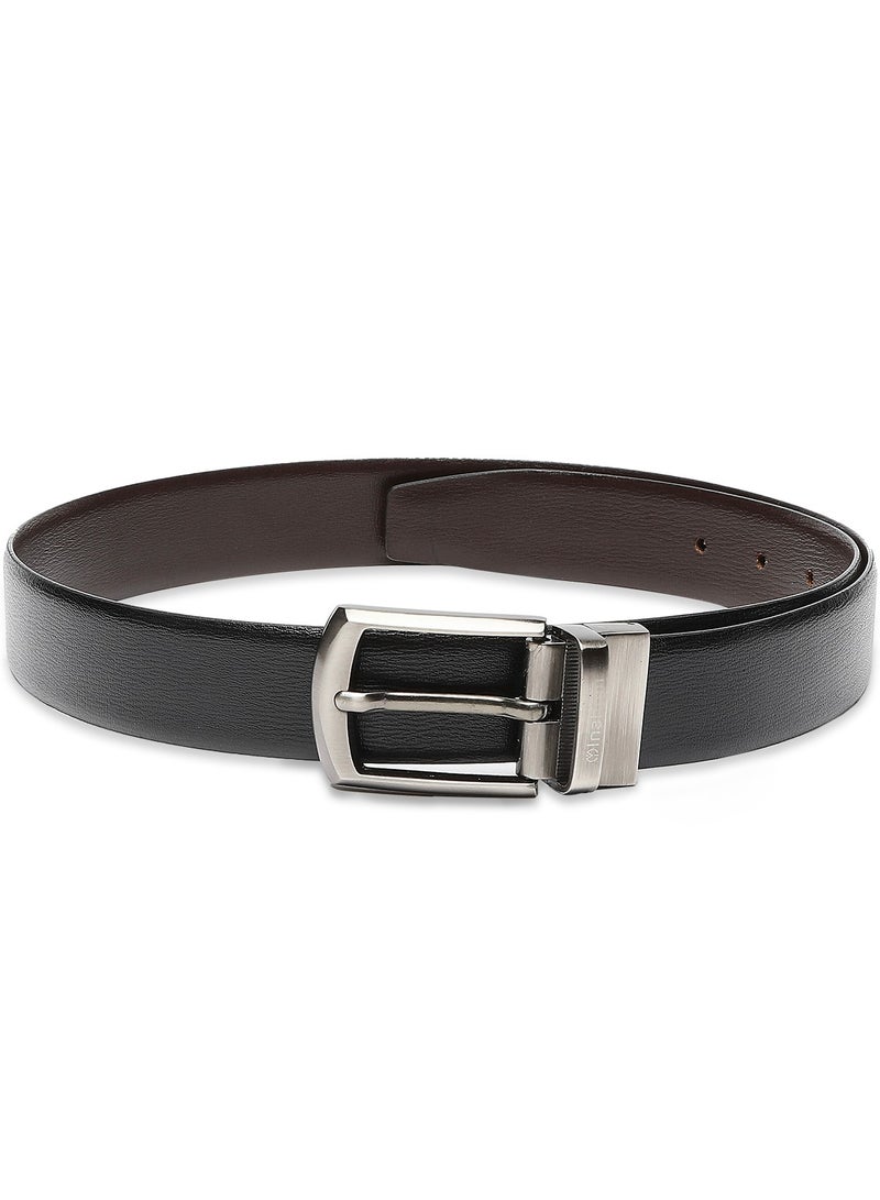 Inahom Reversible and adjustable Italian Leather Belts IM2021XDA0008 Black/Brown Size 30-44 Inches - Image 1