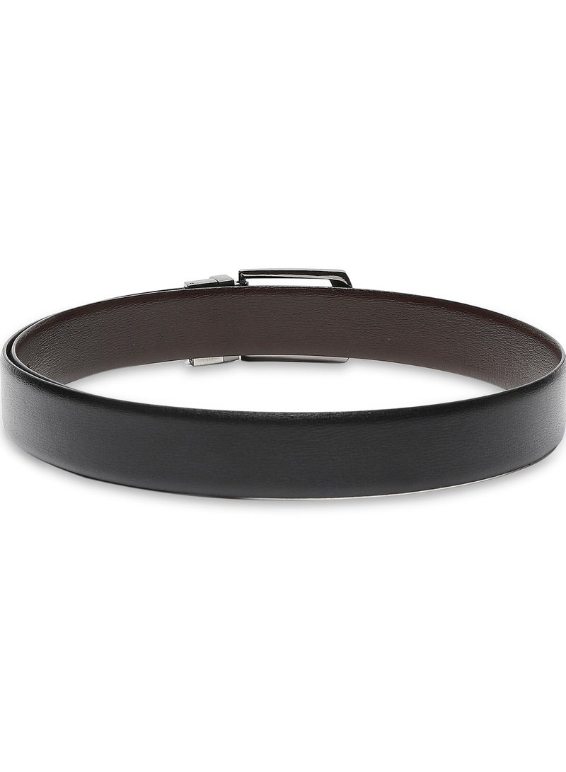 Inahom Reversible and adjustable Italian Leather Belts IM2021XDA0008 Black/Brown Size 30-44 Inches - Image 2