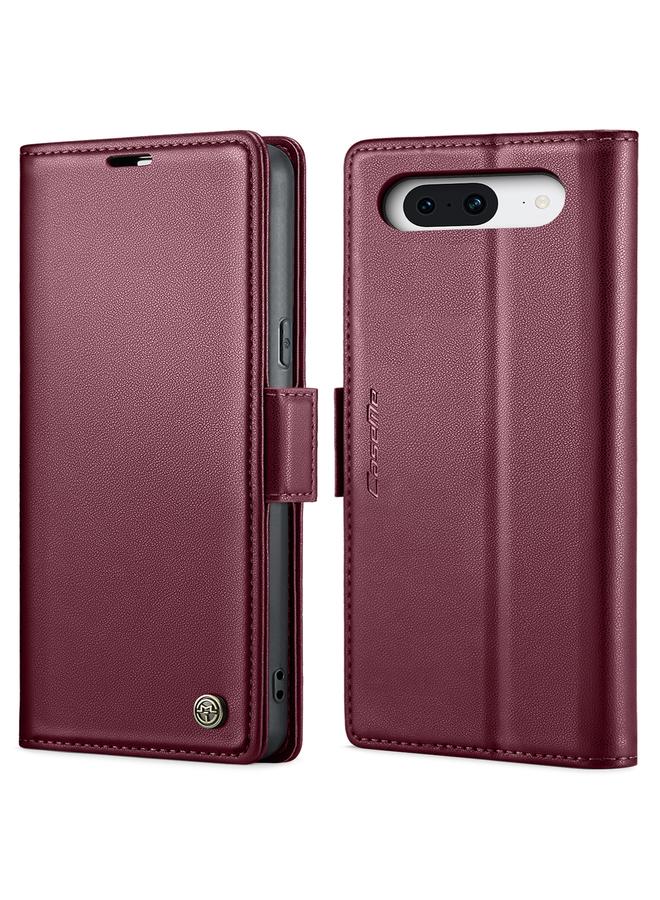 The Bros Case For Google Pixel 8 023 Butterfly Buckle Litchi Texture RFID Anti-theft Leather Phone Case