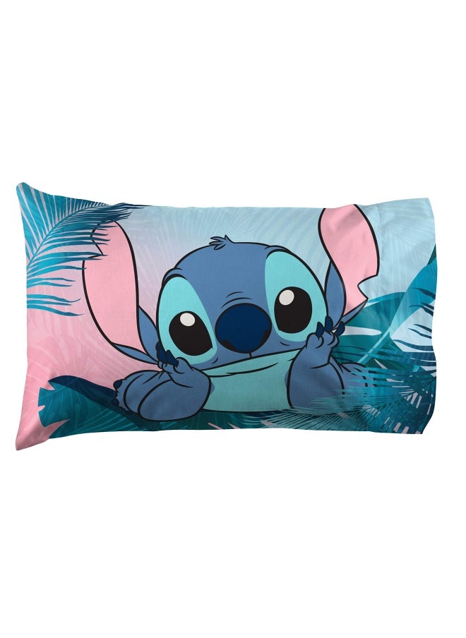 Jay Franco - Disney Lilo And Stitch Floral Fun Twin Sheet Set - 3 Piece Set Super Soft And Cozy Kid S Bedding - Fade Resistant Microfiber Sheets Official Disney Product - Image 1