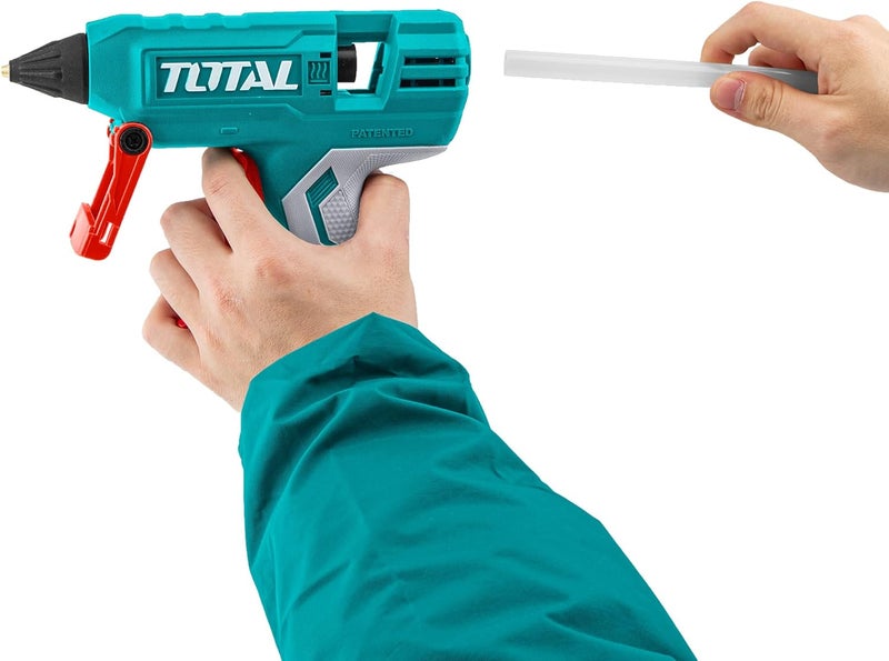 توتال مسدس غراء ساخن من توتال، بقدرة 30 واط / 220 واط، قطر العود 11.2 مم، يأتي مع 8 أعواد غراء بطول 150 مم - Image 2