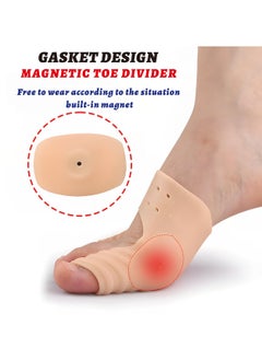 KASTWAVE 4 Pcs Big toe valgus orthotics, Toe Separator, Bunion Corrector, Bunion Corrector Cushion, Toe Spacers, Soft & Breathable ( White+Skin Color )  - Image 3