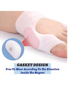KASTWAVE 4 Pcs Big toe valgus orthotics, Toe Separator, Bunion Corrector, Bunion Corrector Cushion, Toe Spacers, Soft & Breathable ( White+Skin Color )  - Image 4