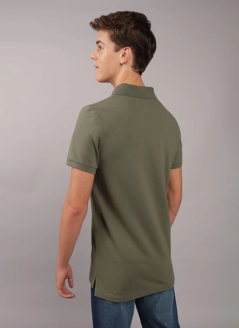 امريكان ايجل Logo Slim Flex Polo Shirt