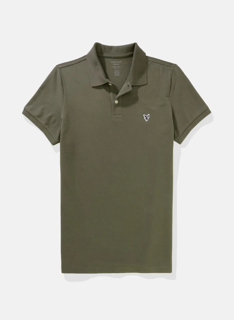 امريكان ايجل Logo Slim Flex Polo Shirt