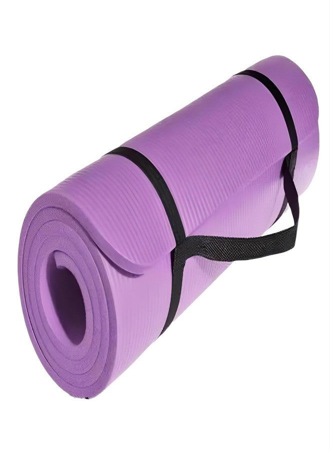 FLY LITE FLYLITE PREMIUM YOGA MAT, FOR KIDS & TEENAGERS, FLOOR EXERCISE MAT, PHYSIOTHERAPY EXERCISE MAT with Carry Strap, Non Skid, Non-stain (purple) - Image 1